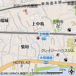 愛知県蒲郡市大塚町上中島8周辺の地図