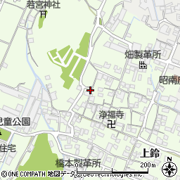 兵庫県姫路市四郷町上鈴115-4周辺の地図