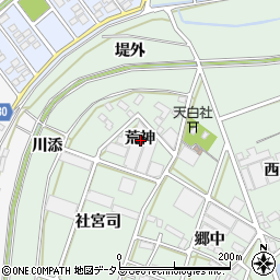 愛知県豊川市院之子町荒神周辺の地図