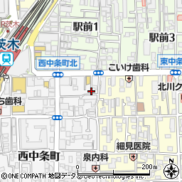 大阪府茨木市西中条町3-17周辺の地図
