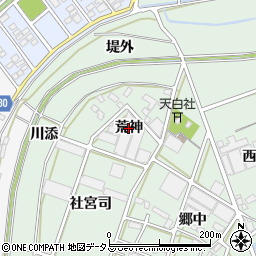愛知県豊川市院之子町（荒神）周辺の地図