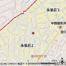 大阪府豊中市永楽荘周辺の地図