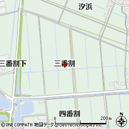 愛知県西尾市一色町細川三番割周辺の地図