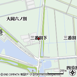 愛知県西尾市一色町細川（三番割下）周辺の地図