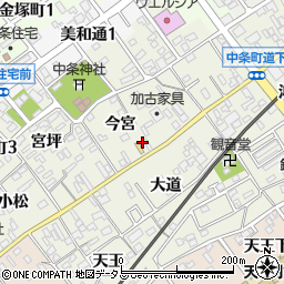 愛知県豊川市中条町今宮18周辺の地図
