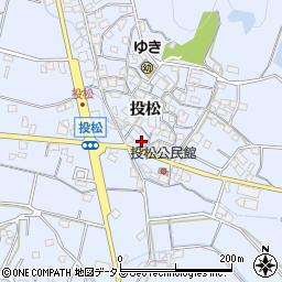 兵庫県加古川市志方町投松173-1周辺の地図