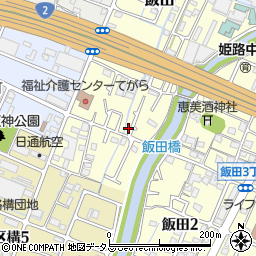 飯田米穀店周辺の地図