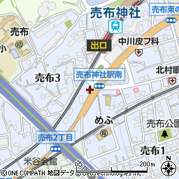 宝塚売布郵便局周辺の地図