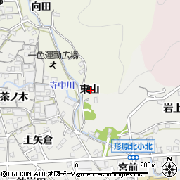 愛知県蒲郡市一色町東山周辺の地図