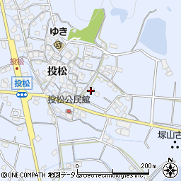 兵庫県加古川市志方町投松102周辺の地図