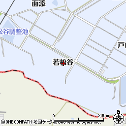 愛知県常滑市坂井若松谷周辺の地図