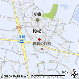 兵庫県加古川市志方町投松168周辺の地図