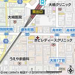 居心伝 阪急茨木南口店周辺の地図