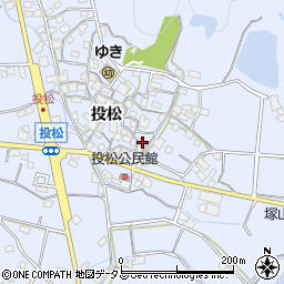 兵庫県加古川市志方町投松111周辺の地図