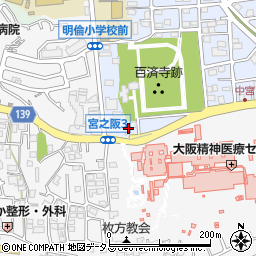 大阪府枚方市中宮西之町1-71周辺の地図