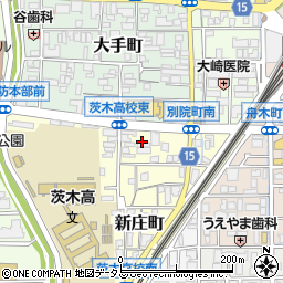 大阪府茨木市新庄町周辺の地図