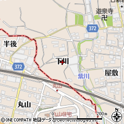 愛知県豊川市御津町赤根（下川）周辺の地図