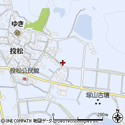 兵庫県加古川市志方町投松94周辺の地図