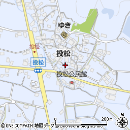 兵庫県加古川市志方町投松169周辺の地図