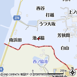 愛知県常滑市坂井池ノ脇周辺の地図