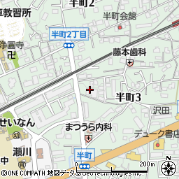 ピースフリー箕面弐番館周辺の地図
