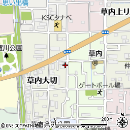 京都府京田辺市草内大切69周辺の地図