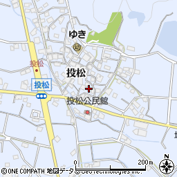 兵庫県加古川市志方町投松165周辺の地図