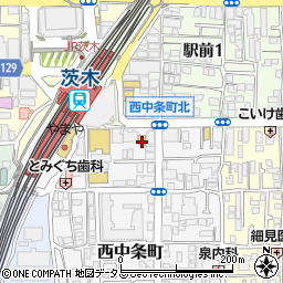 ローソンＪＲ茨木東口店周辺の地図