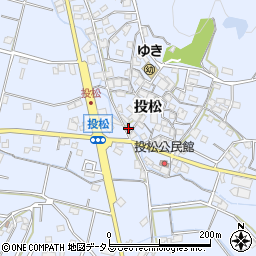 兵庫県加古川市志方町投松360周辺の地図