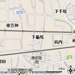 愛知県蒲郡市大塚町（下長尾）周辺の地図