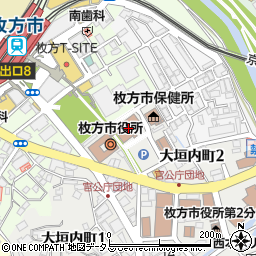 枚方市保育士等　就職支援センター周辺の地図
