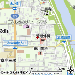 広島県三次市三次町1705周辺の地図