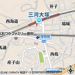 愛知県蒲郡市大塚町西島123周辺の地図