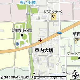 京都府京田辺市草内大切28周辺の地図