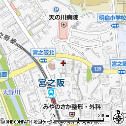 ブリリオ宮之阪周辺の地図
