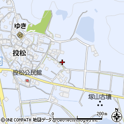 兵庫県加古川市志方町投松93周辺の地図