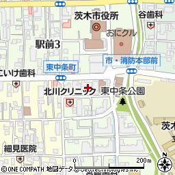 大阪府茨木市東中条町1周辺の地図