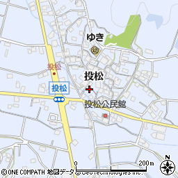 兵庫県加古川市志方町投松171周辺の地図