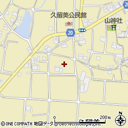 兵庫県三木市久留美周辺の地図
