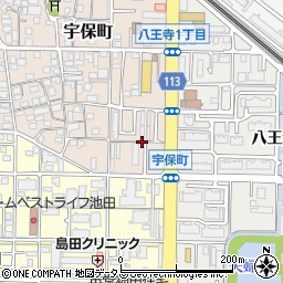大阪府池田市宇保町12周辺の地図
