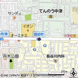 園田町周辺の地図