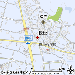 兵庫県加古川市志方町投松173周辺の地図