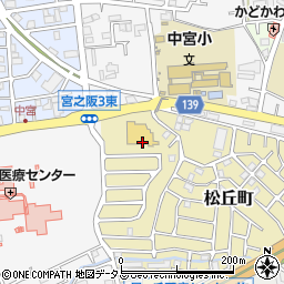 フレッシュバザール枚方松丘店周辺の地図