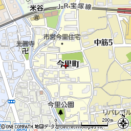 兵庫県宝塚市今里町周辺の地図