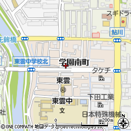 大阪府茨木市学園南町周辺の地図