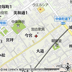 愛知県豊川市中条町周辺の地図