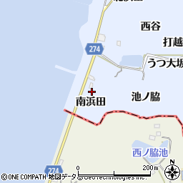 愛知県常滑市坂井南浜田周辺の地図