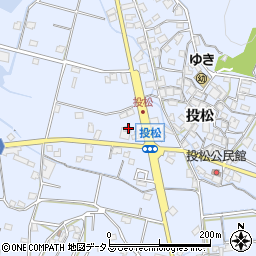 兵庫県加古川市志方町投松366-1周辺の地図