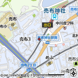 兵庫県宝塚市売布周辺の地図