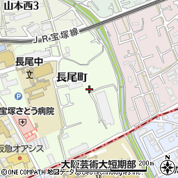 兵庫県宝塚市長尾町16周辺の地図